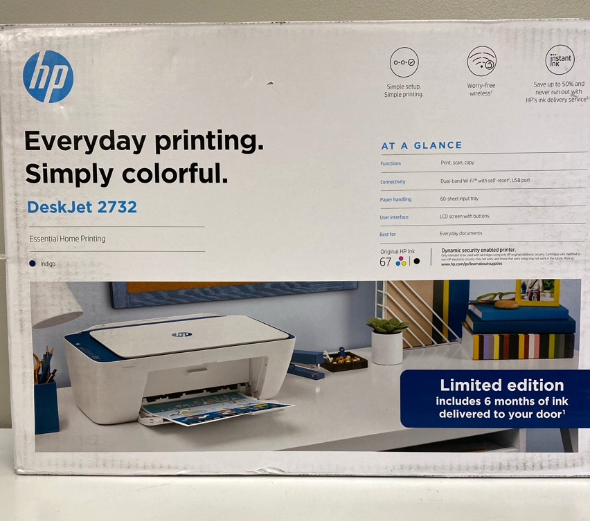 HP DeskJet 2732 Wireless AllinOne Color Inkjet Printer (No scanning